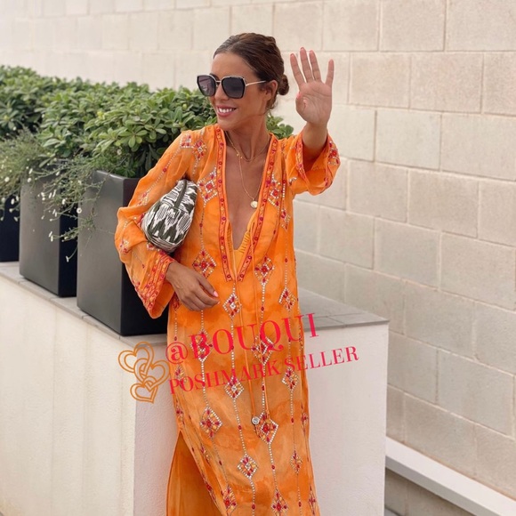 BLOGGERS FAV ZARA LIMITED EDITION ORANGE TUNIC DRESS - Picture 12 of 16